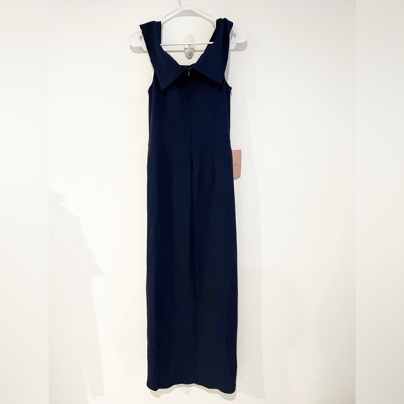 BHLDN Thompson Off-Shoulder Navy Midi Dress - Picture 2 of 8